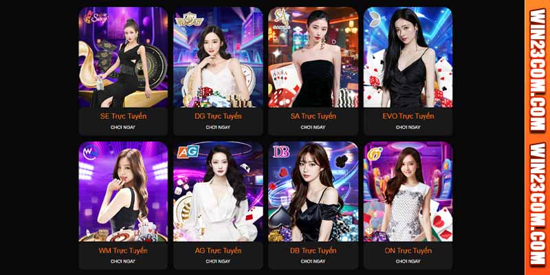 Casino WIN23 đa dạng sảnh cược 